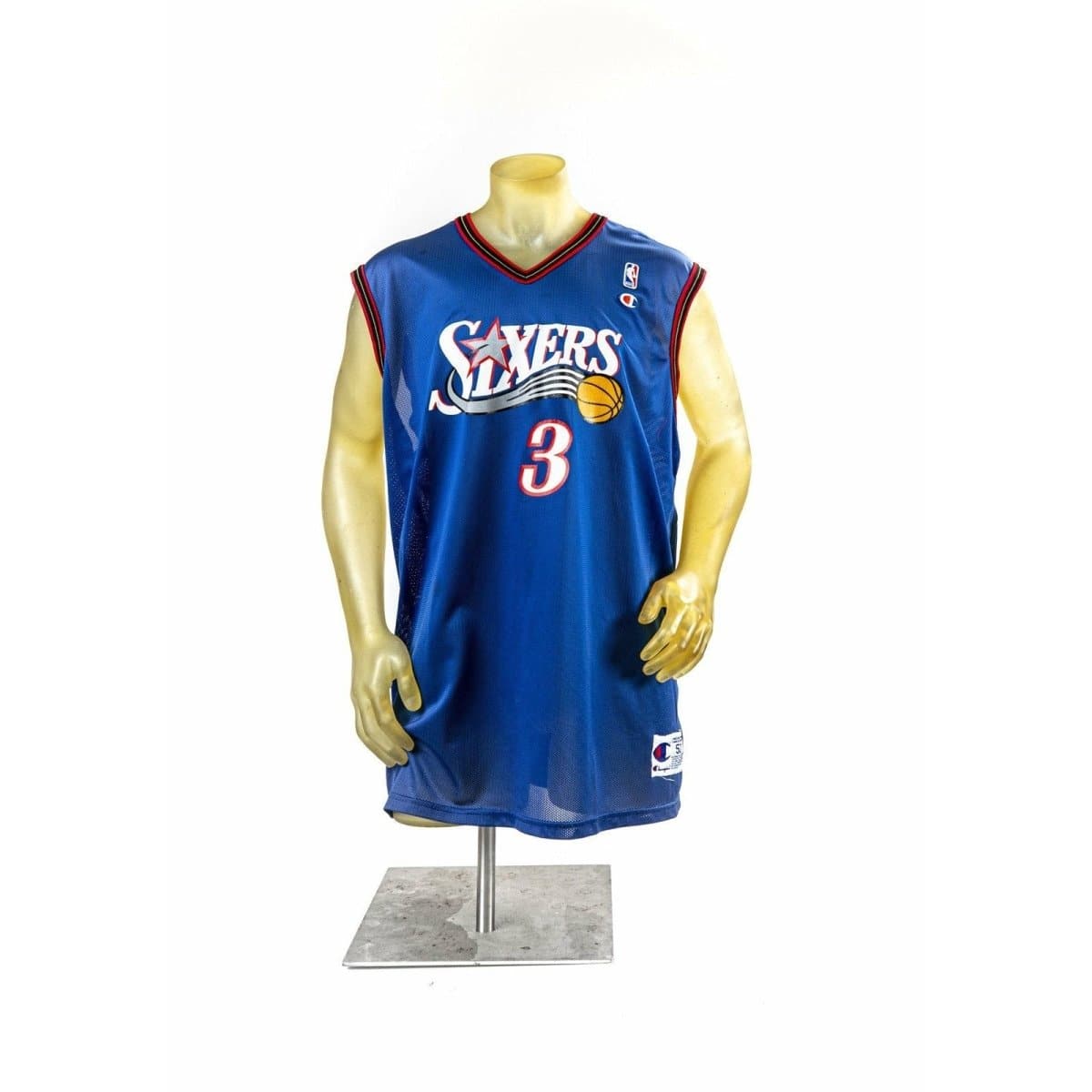 Philadelphia 76ers Jersey Allen Iverson Blue Jersey Champion Blue