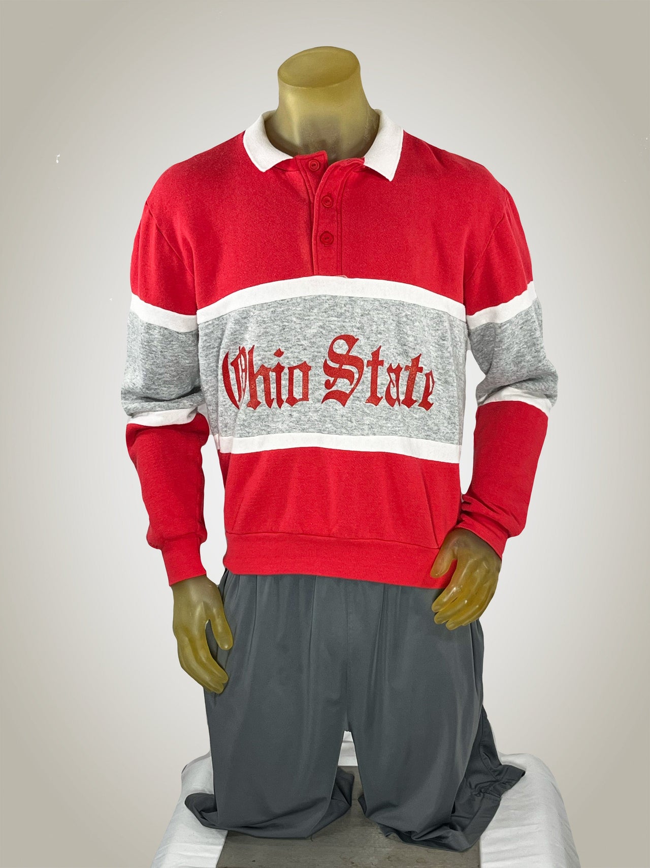 Gameday Grails Sweatshirt Medium Vintage Ohio State Buckeyes Long Rugby Shirt