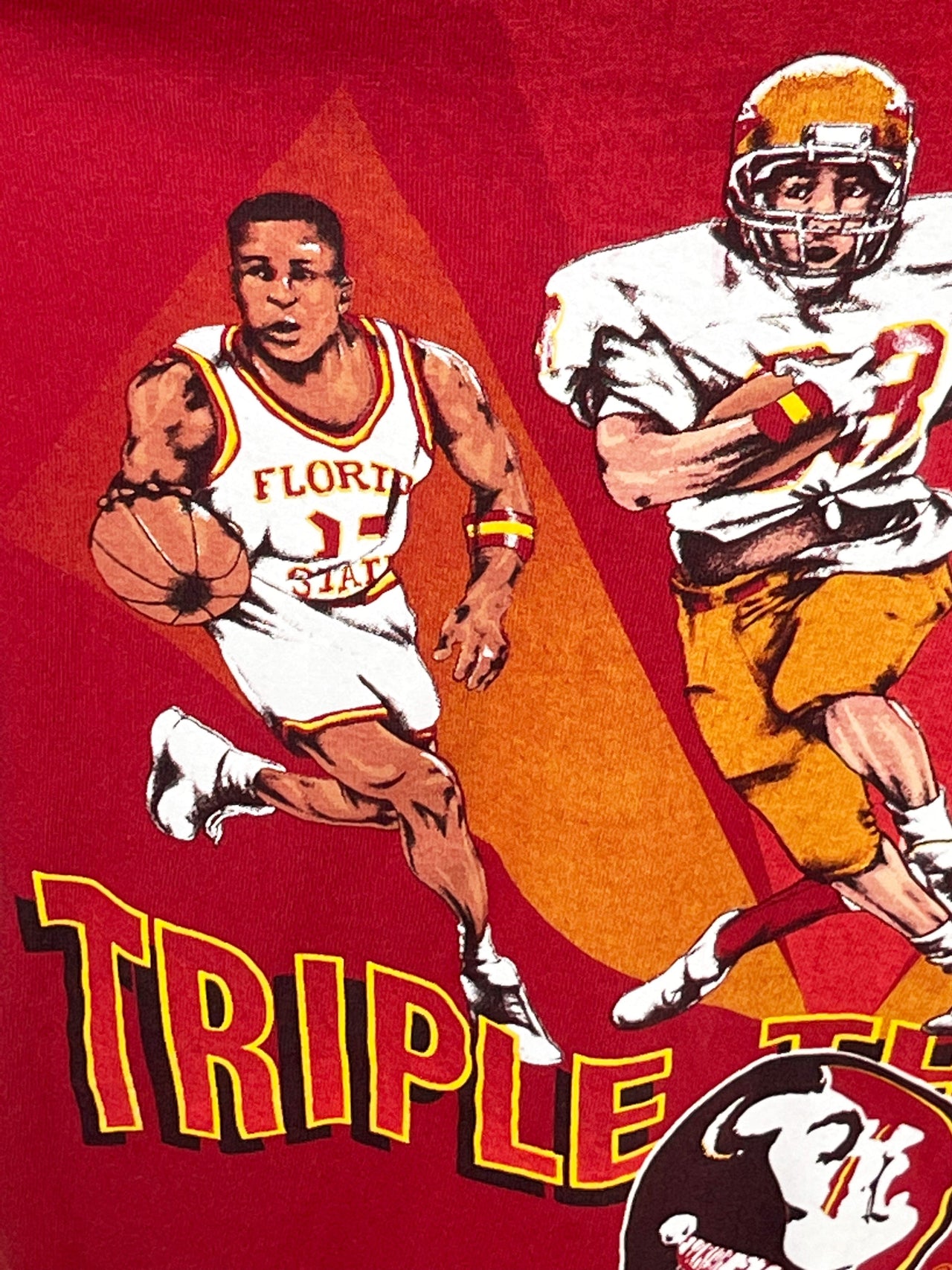 Gameday Grails T-Shirt Large Vintage Florida State Seminoles Triple Threat T-Shirt
