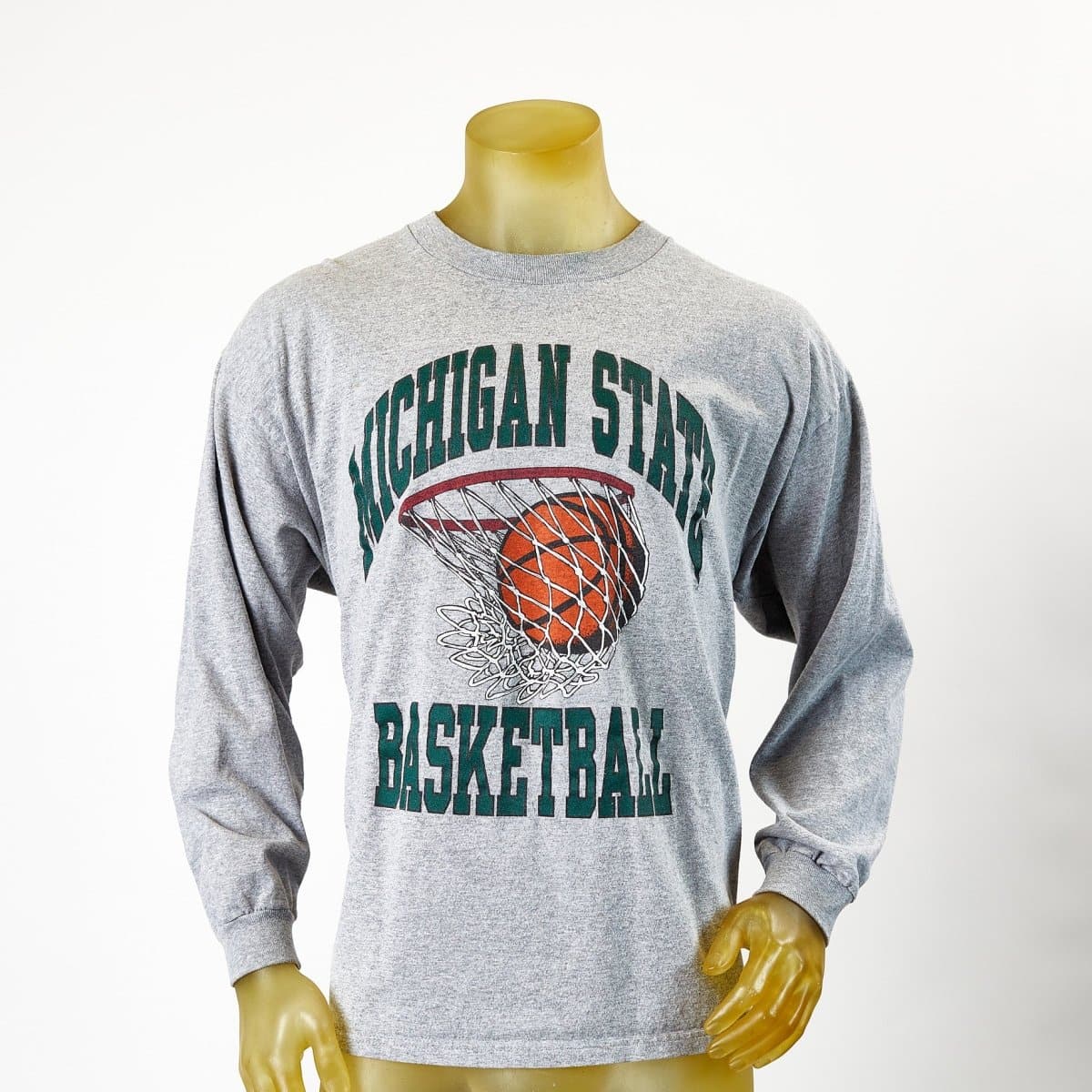 Gameday Grails T-Shirt Large Vintage Michigan State Spartans Basketball Long Sleeve T-Shirt