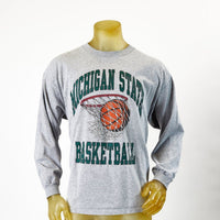 Thumbnail for Gameday Grails T-Shirt Large Vintage Michigan State Spartans Basketball Long Sleeve T-Shirt