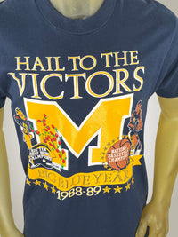 Thumbnail for Gameday Grails T-Shirt Large Vintage Michigan Wolverines 1988-89 Hail to the Victors T-Shirt