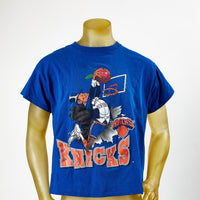 Thumbnail for Varsity Club T-Shirt RESERVED - Vintage New York Knicks Jack Davis T-Shirt